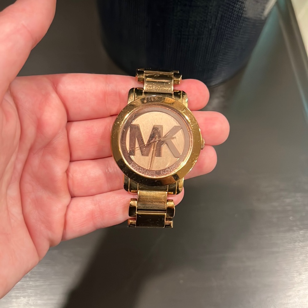 Rose gold MK watch